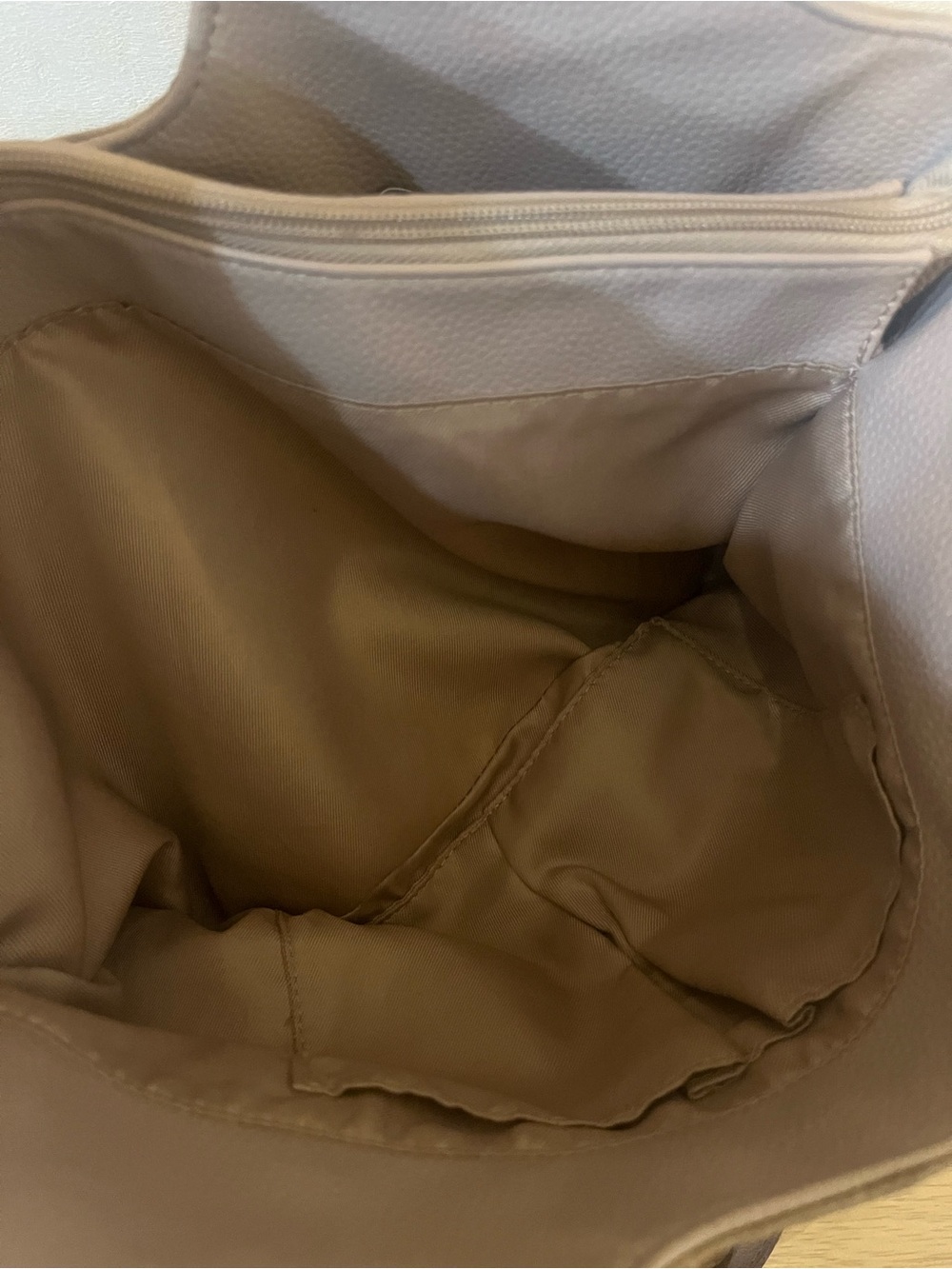 The Sak Taupe Tote with Brown Tassel and Braided Trim Minimalist Neutral - Picture 10 of 11